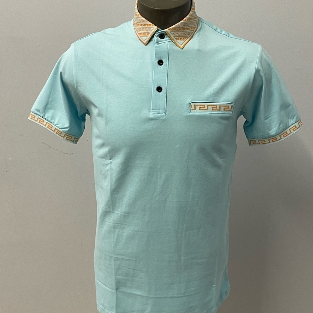 Pazo shirt polo mint design collar modern fit